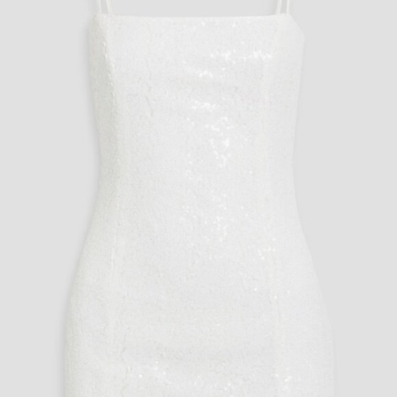 White Sequin Mini Dress - Picture 3 of 6